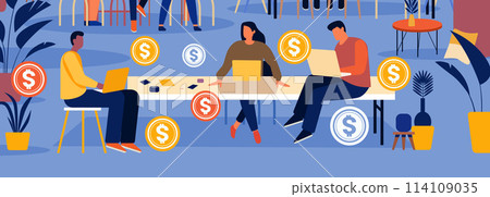 mix race businesspeople working in creative co-working center young men women freelancers team using laptops in modern office mix race businesspeople working in creative co-working center young men women freelancers team using laptops in modern office 114109035