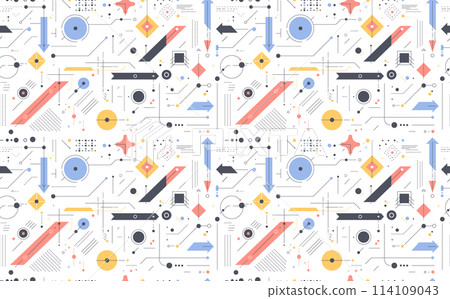 geometric shapes set different figures and arrows collection financial technology fintech concept horizontal geometric shapes set different figures and arrows collection financial technology fintech concept horizontal 114109043