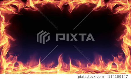 "Burning flame frame" <AI generated material> 114109147
