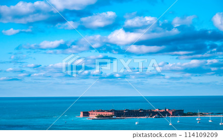 Seaplane view of Fort Jefferson at Dry Tortugas National Park 114109209