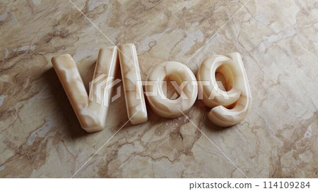 Beige Marble Vlog concept creative art poster. Beige Marble Vlog concept creative art poster. 114109284