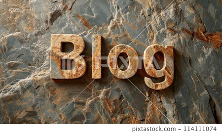 Gneiss Stone Blog concept creative art poster. 114111074