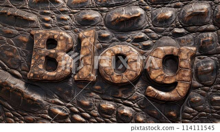 Crocodile Skin Blog concept creative art poster. 114111545