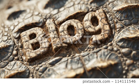 Crocodile Skin Blog concept creative art poster. 114111546
