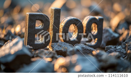 Carbon Blog concept creative art poster. Carbon Blog concept creative art poster. 114111610