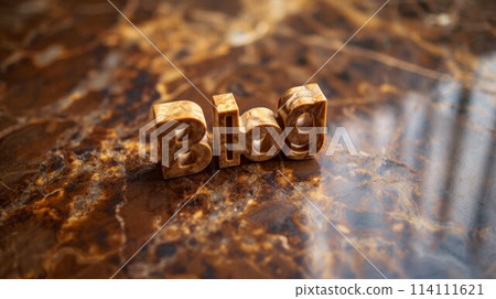 Brown Marble Blog concept creative art poster. Brown Marble Blog concept creative art poster. 114111621