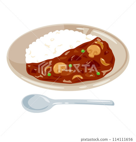 Hayashi rice served on a plate 114111656