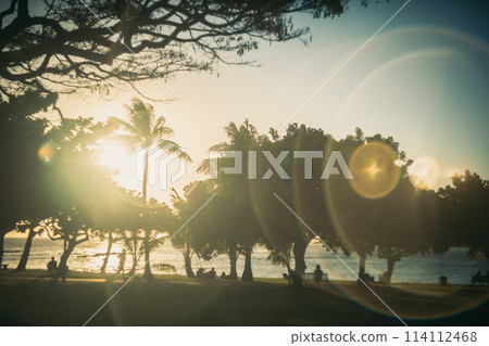 夏威夷檀香山魔術島的日落景觀 114112468