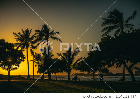 夏威夷檀香山魔術島的日落景觀 114112484