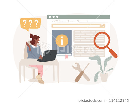 Guides isolated concept vector illustration. 114112545