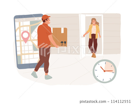 Delivery isolated concept vector illustration. Delivery isolated concept vector illustration. 114112551