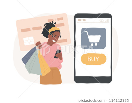 Buy isolated concept vector illustration. 114112555