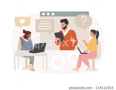 Discussion isolated concept vector illustration. 114112563