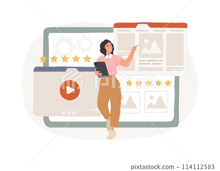 Portfolio isolated concept vector illustration. Portfolio isolated concept vector illustration. 114112583