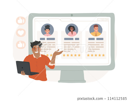 Clients isolated concept vector illustration. Clients isolated concept vector illustration. 114112585