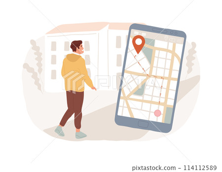 Get directions isolated concept vector illustration. Get directions isolated concept vector illustration. 114112589