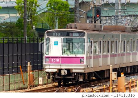 Tokyo Metro Hanzomon Line 8000 Series Isesaki Line ⇄ Hanzomon Line ⇄ Denentoshi Line 114113310