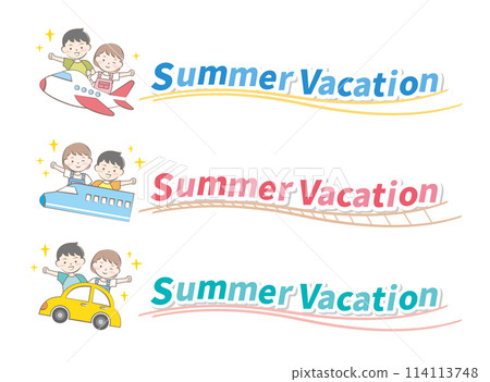 Summer vacation title for kids and vehicles Summer vacation 114113748