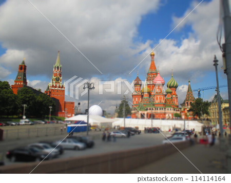 俄羅斯莫斯科巴西爾大教堂與克里姆林宮西洋鏡風格 114114164