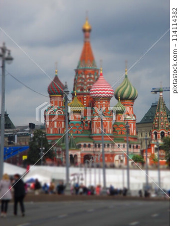 Russia Moscow Wassiri temple diorama style 114114382