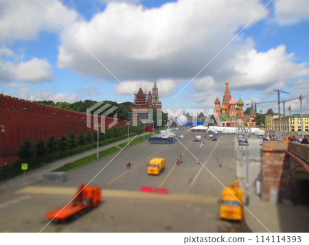 俄羅斯莫斯科巴西爾大教堂與克里姆林宮西洋鏡風格 114114393