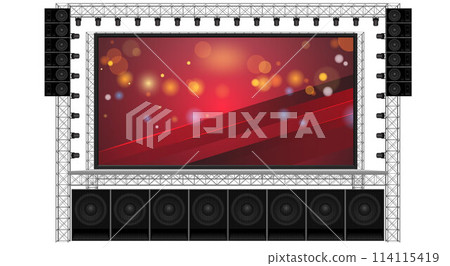 red, 3d, microphone 114115419