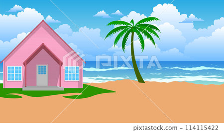 beach, house, sea 114115422