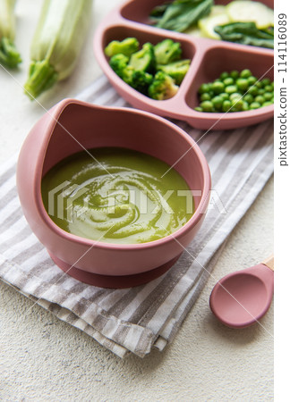 Healthy baby food in bowl 114116089