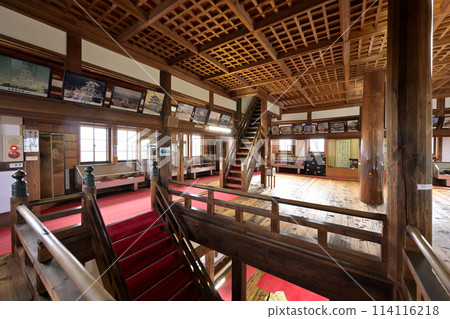 Inside the castle tower of Iga Ueno Castle (Iga City, Mie Prefecture) Inside the castle tower of Iga Ueno Castle (Iga City, Mie Prefecture) 114116218