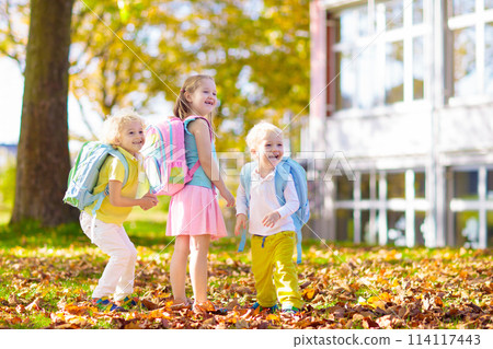 Kids go back to school. Child at kindergarten. Kids go back to school. Child at kindergarten. 114117443