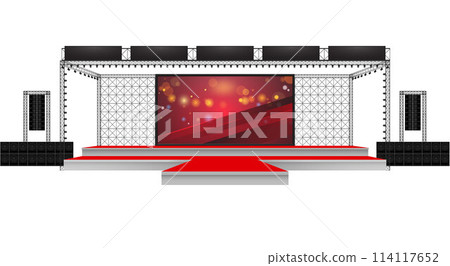red, 3d, microphone 114117652