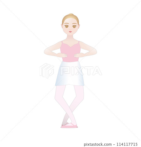 Illustration of a little ballerina_Plie 114117715