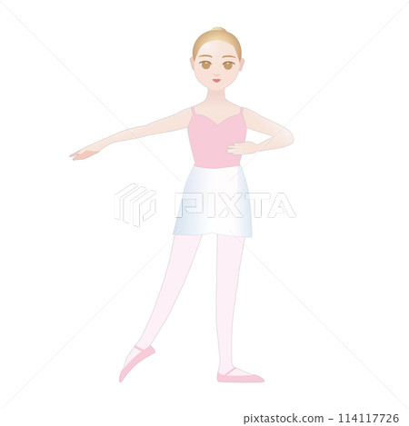 小芭蕾舞者插畫_Tendu 小芭蕾舞者插畫_Tendu 114117726