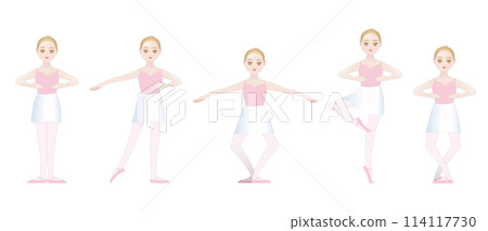 小芭蕾舞者插畫set_passe練習 小芭蕾舞者插畫set_passe練習 114117730