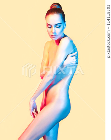 Beautiful figure of a nude model. Sexy lady. Beautiful figure of a nude model. Sexy lady. 114118503