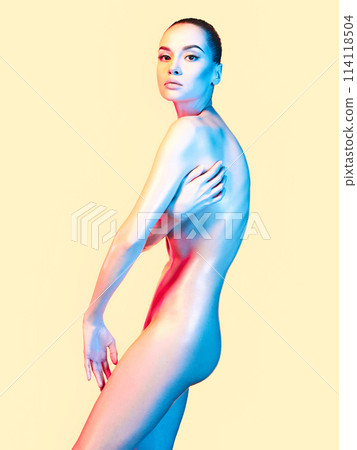 Beautiful figure of a nude model. Sexy lady. Beautiful figure of a nude model. Sexy lady. 114118504