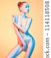 Beautiful figure of a nude model. Sexy lady. 114118508