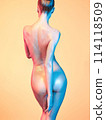 Beautiful figure of a nude model. Sexy lady. 114118509