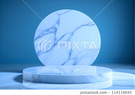 marble podium for product presentation 3d Background high wallpaper 114118693