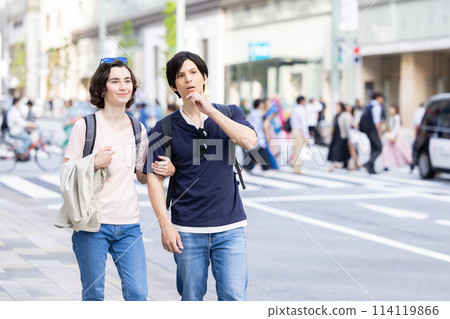 Inbound: Foreigners strolling around the streets of Tokyo 114119866