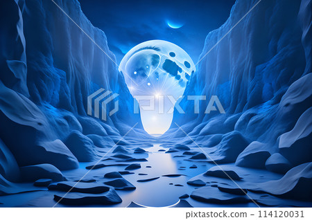 abstract landscape view of moon background wallpaper 114120031