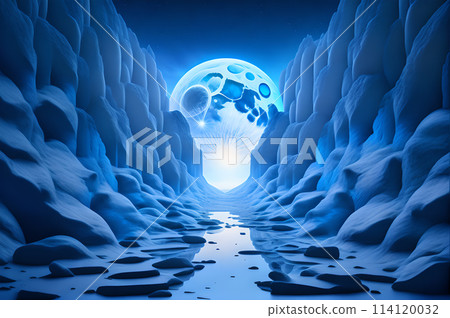 abstract landscape view of moon background wallpaper 114120032