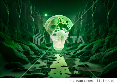 abstract landscape view of moon background wallpaper 114120040