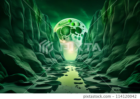 abstract landscape view of moon background wallpaper 114120042