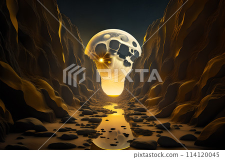 abstract landscape view of moon background wallpaper 114120045