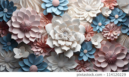 abstract 3d flowers roses leaf background wallpaper 114120229