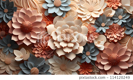 abstract 3d flowers roses leaf background wallpaper 114120249