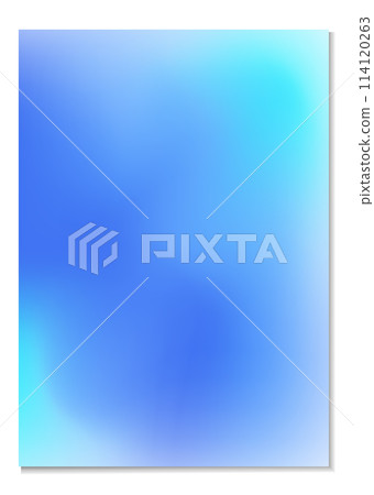 Abstract blu wavy liquid background. Vector image. Gradient mesh. Blue green saturated vivid color blend. Modern design template for posters, ad banners, brochures, flyers, covers, websites. 114120263