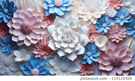 abstract 3d flowers roses leaf background wallpaper 114120309