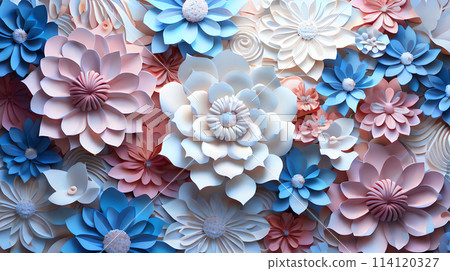 abstract 3d flowers roses leaf background wallpaper 114120327